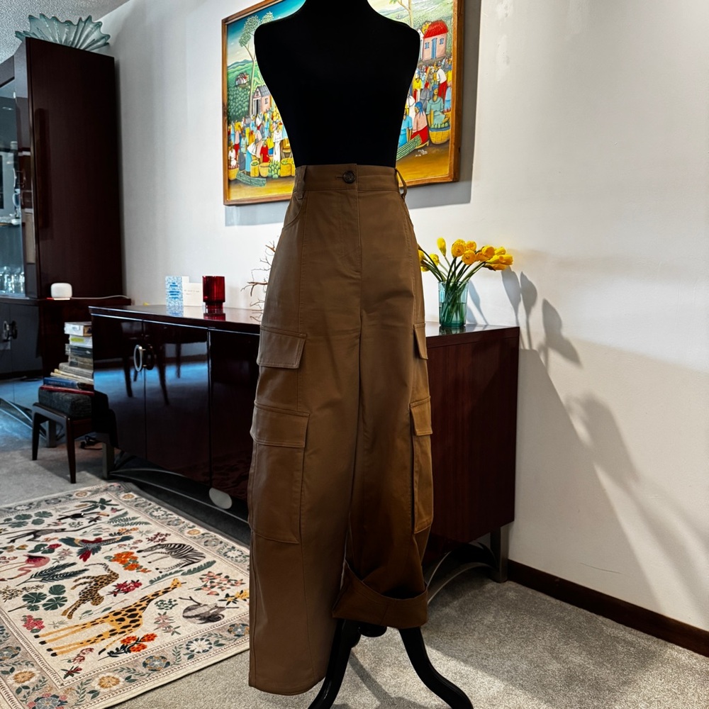 A.L.C. Brown Wide Leg Cargo Pants